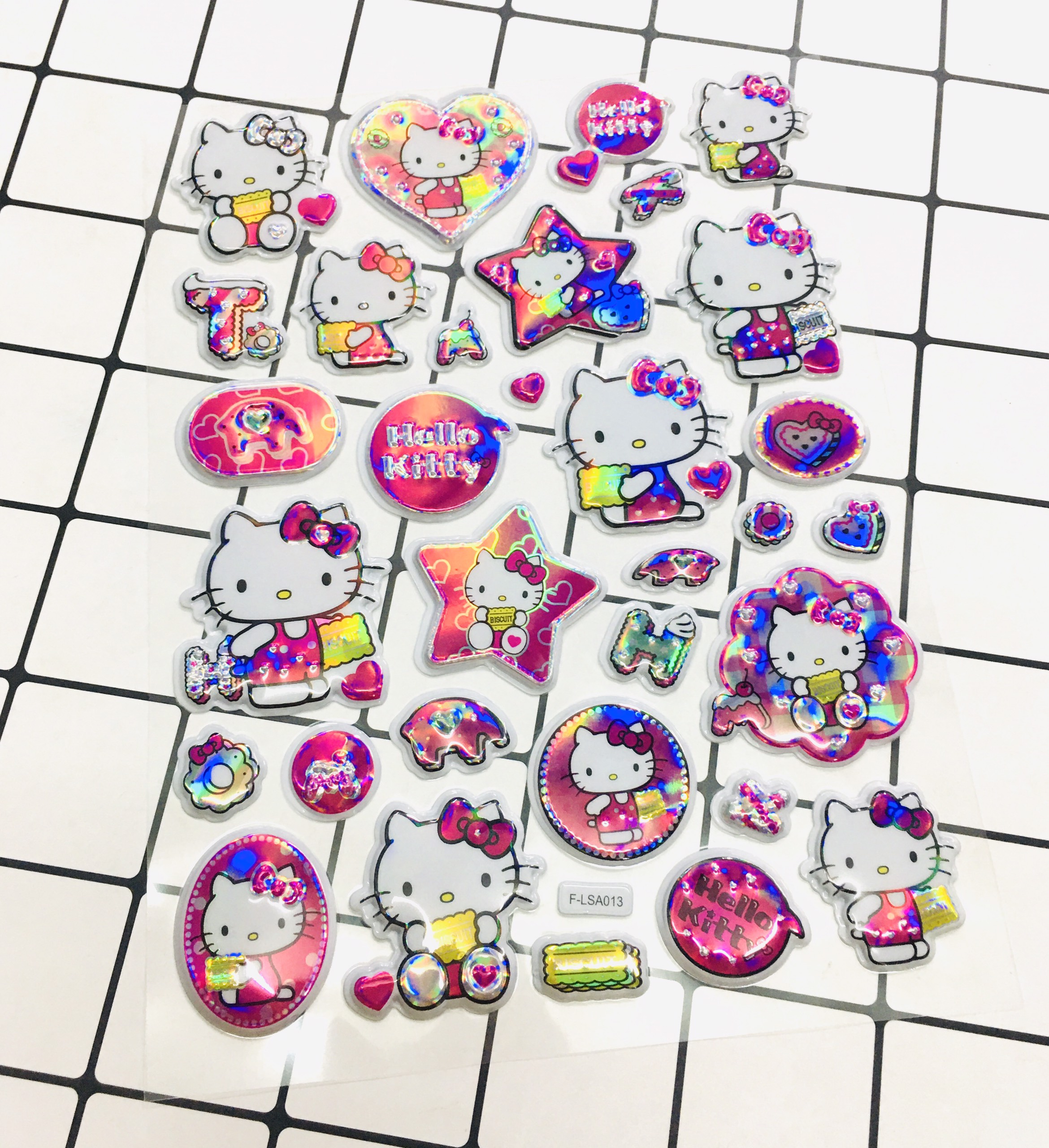 Bảng Sticker hình dán nổi 3D lấp lánh