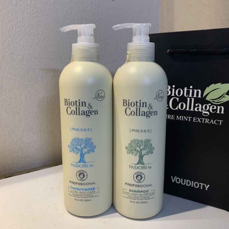 Dầu gội và dầu xả Biotin & Collagen 500ml