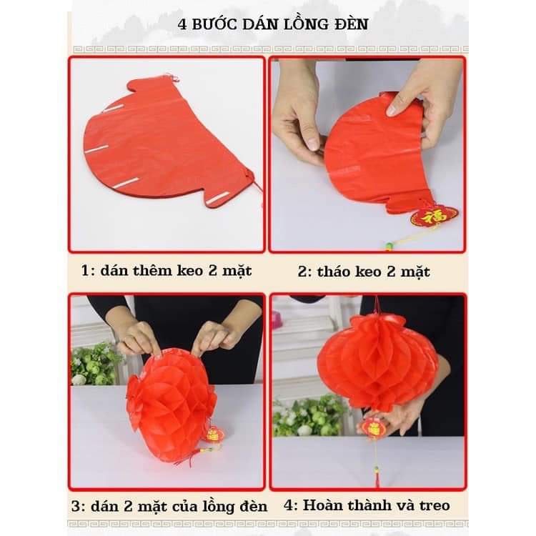 [RẺ VÔ ĐỊCH] Đèn lồng đỏ treo trang trí Lễ Tết Aulyshop, rằm Trung Thu, đèn lồng nilong treo ngoài trời