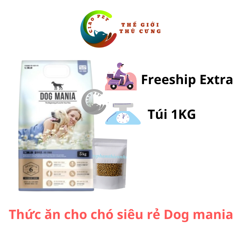 [1kg] Thức Ăn Hạt Cho Chó Dog Mania