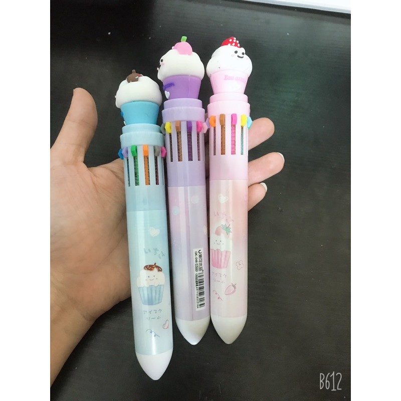 Bút Bi 10 Màu Và 12 Màu Siêu Cute