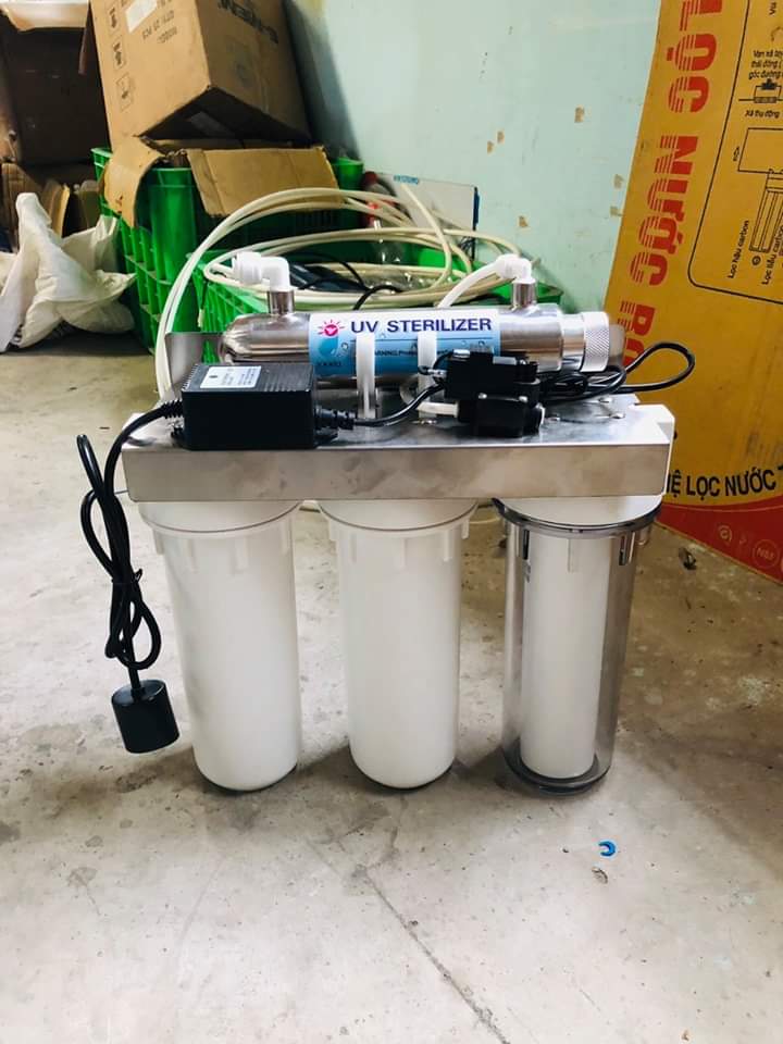 [HCM]Bộ 3 ly lọc thô có đèn UV