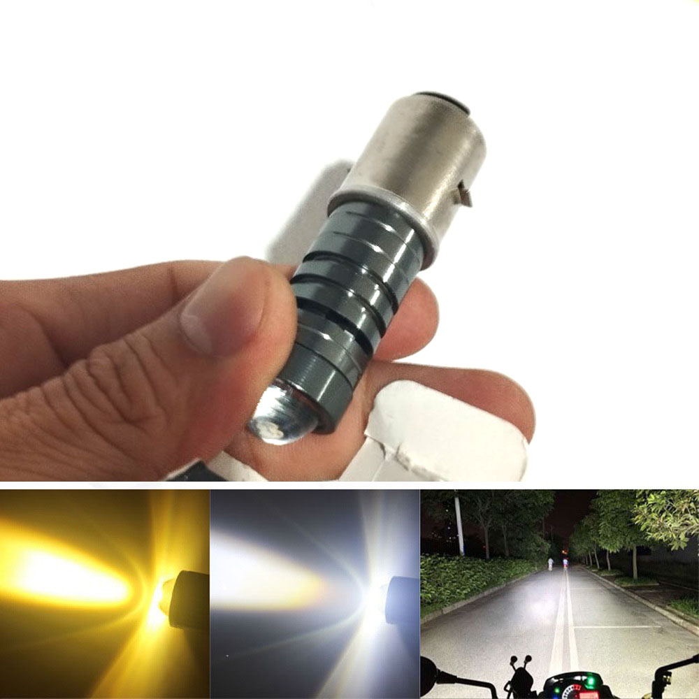 Bóng đèn led M6 bi cầu 2 chế độ sáng cót pha dùng GN125