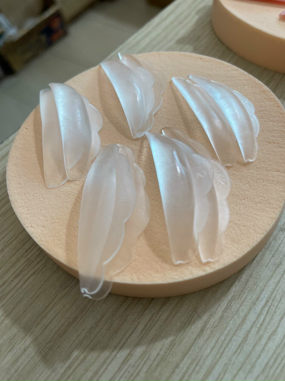 Bộ trục silicon uốn mi collagen 6D trắng, hồng
