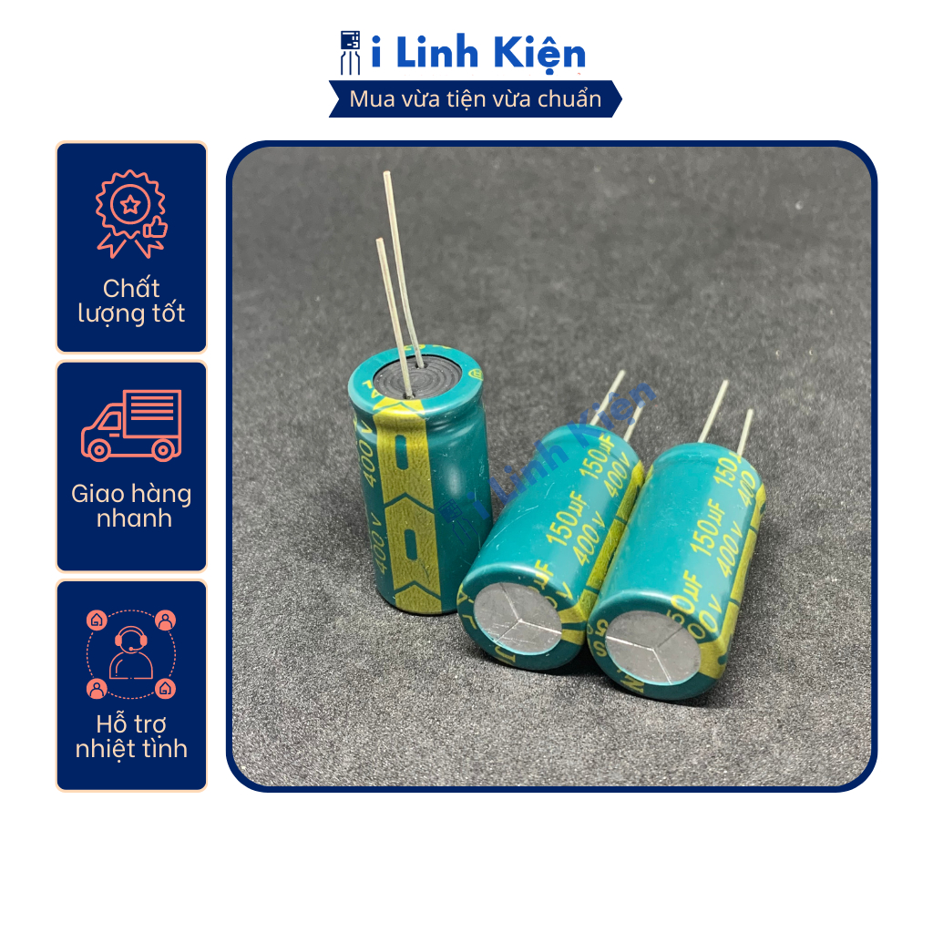 Tụ hóa 400V 22uF 150uF Combo 10 con chất lượng cao.