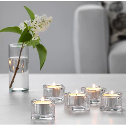 Bộ 5 Chân Nến Tealight Thuỷ Tinh