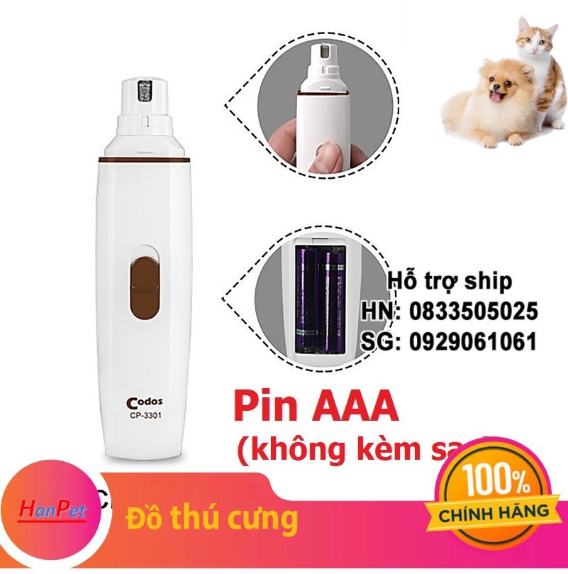 Hanpet - MÁY MÀI MÓNG CODOS (3 loại) CP- 3300 CP- 3301 CP- 5200 - mài móng chuyên dụng chó mèo tông đơ cắt lông thú cưng