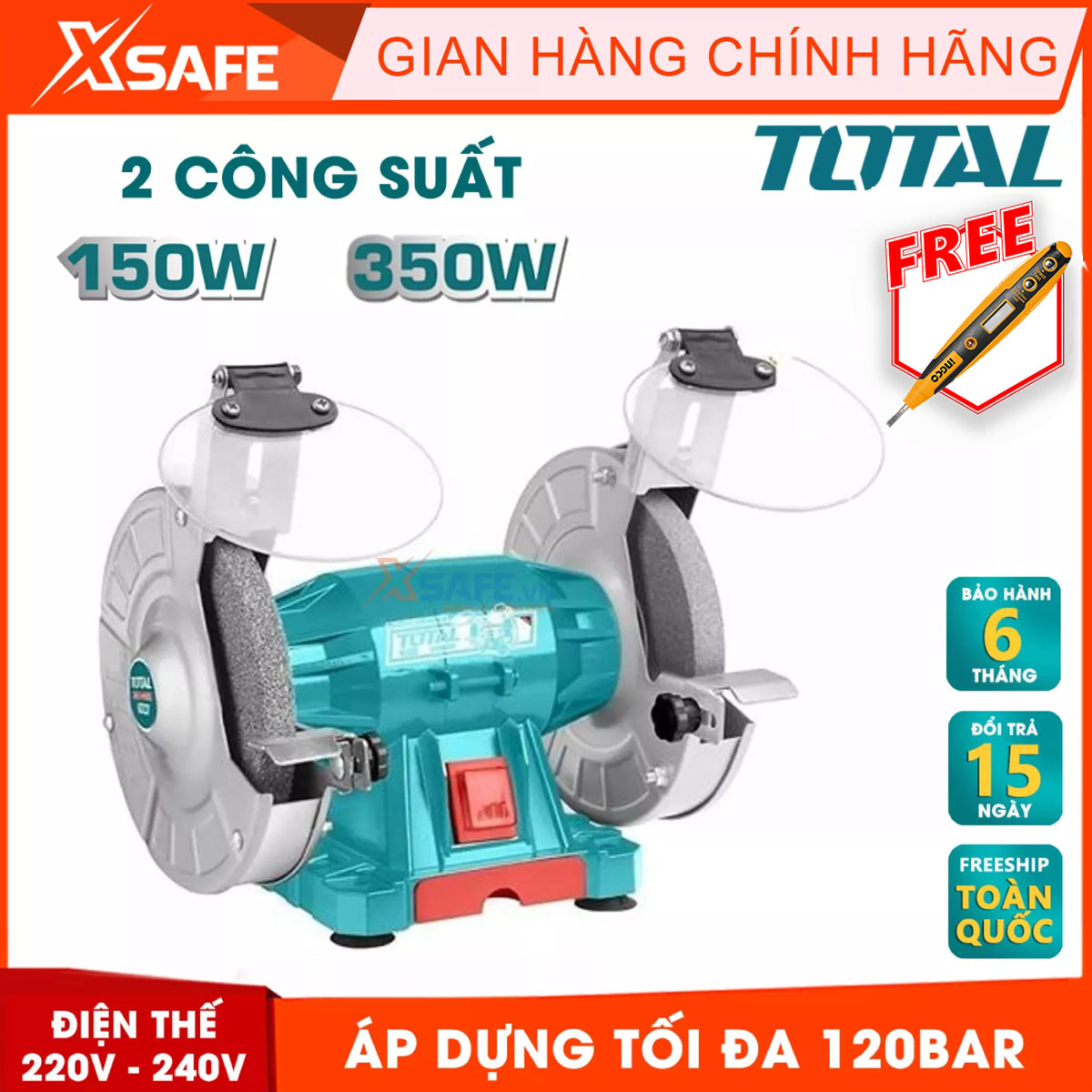 Grinding Machine to Table 2 stone 150W/350W total, gearing size 150mm-200mm, no-load speed 2950 minutes, with sunshade eye, button protection dust. Stable performance [xsafe][XTools]
