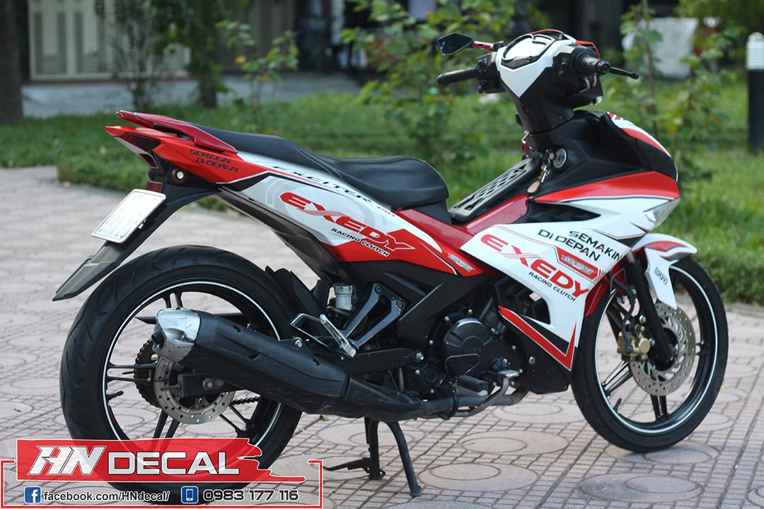 Tem Trùm Exciter 150 Trắng Đỏ Exedy
