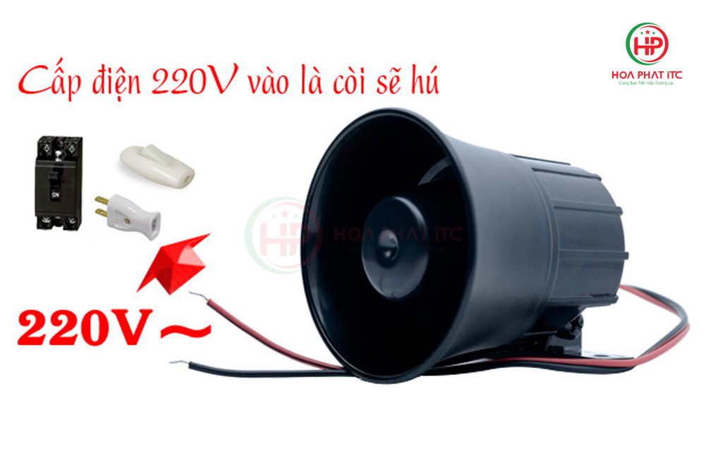 Còi hú Komax KM-628 dùng điện 220V