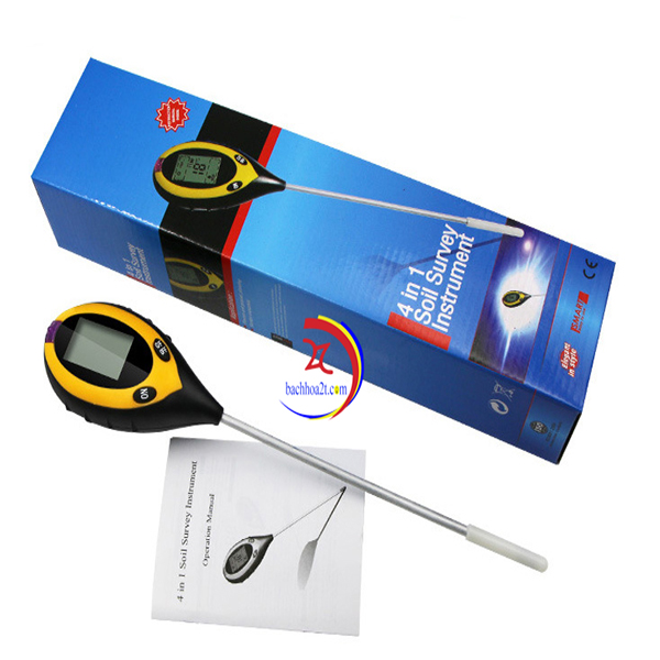 Máy đo độ PH trong đất 4in1( PH, nhiệt độ, độ ẩm và ánh sáng)