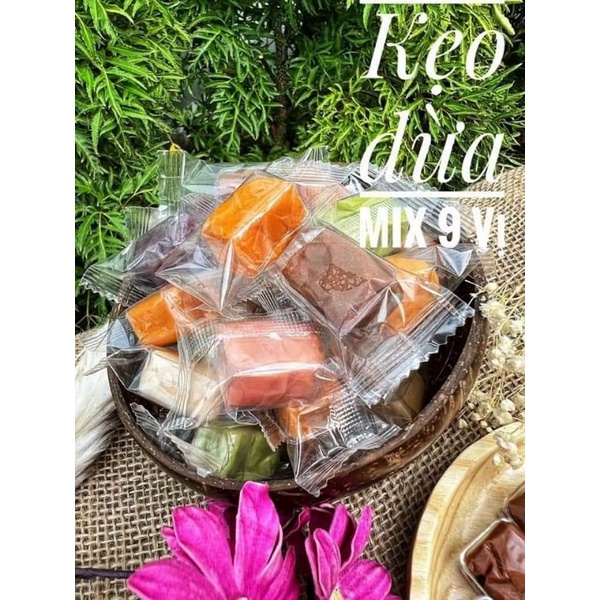 Kẹo dừa sáp ngũ sắc 500g