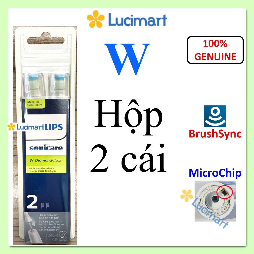 Đầu bàn chải điện Phi.lips Sonicare Diamond Clean W [Hàng Mỹ]