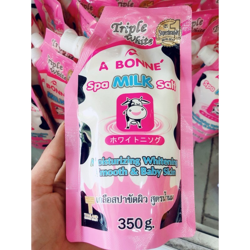 Muối tắm sữa bò tẩy tế bào chết A Bonne Spa Milk Salt Thái Lan 350gr, cam kết sản phẩm đúng mô tả, chất lượng đảm bảo cao cấp