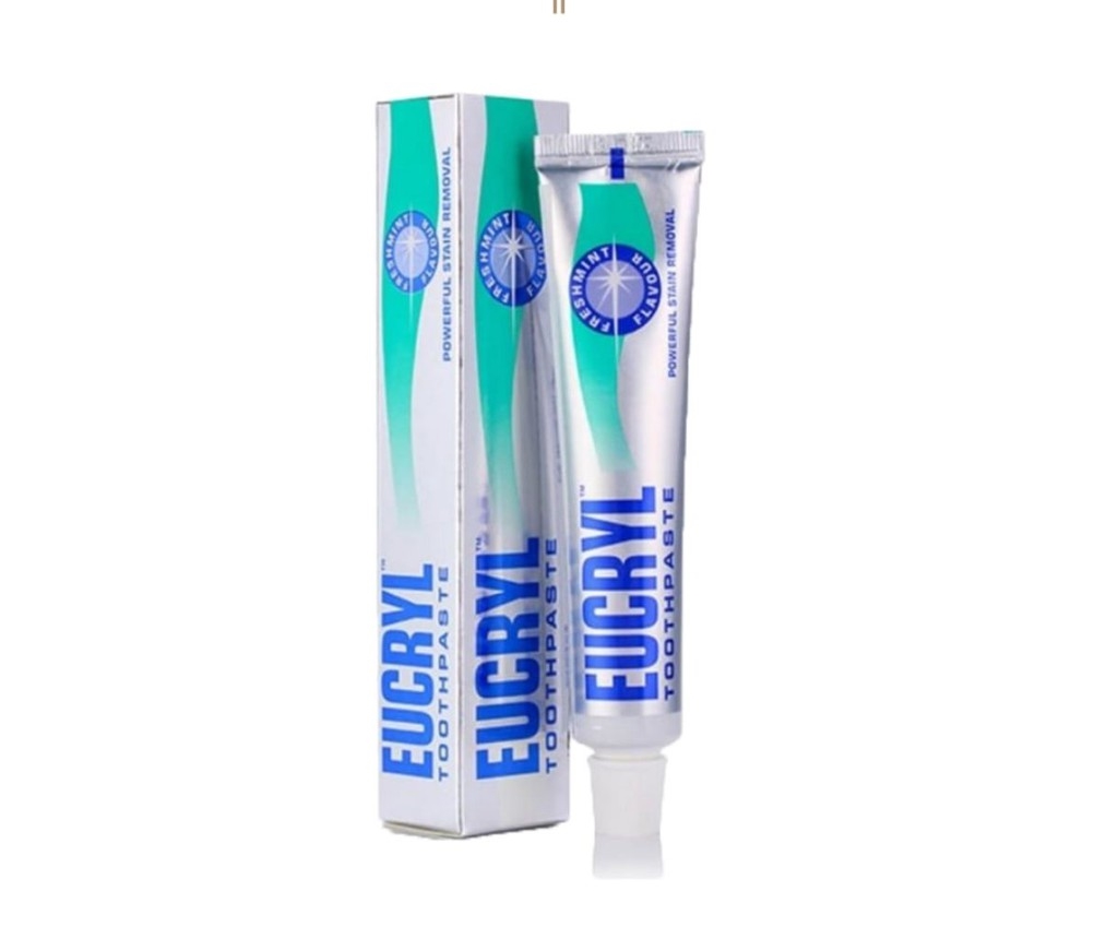 Kem Đánh Răng Bạc Hà Tẩy Trắng Eucryl Toothpaste 62g