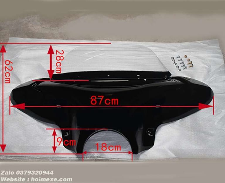 Kính chắn gió harley độ các dòng xe + pass ốc vít