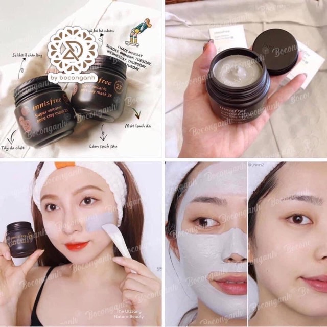 Mặt nạ đất sét innisfree volcanic pore clay mask 2x