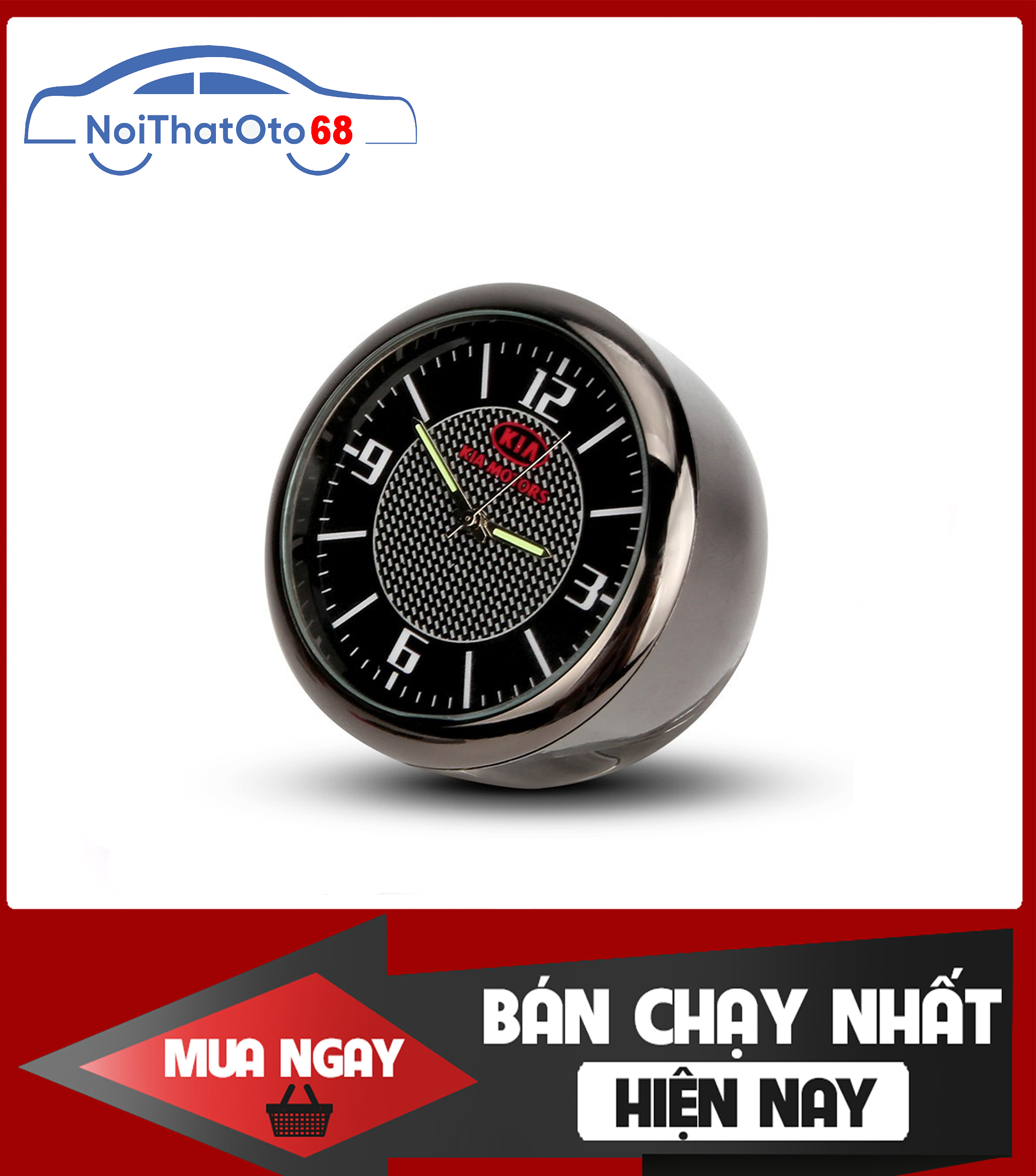 Đồng hồ trang trí oto xe hơi sang trọng