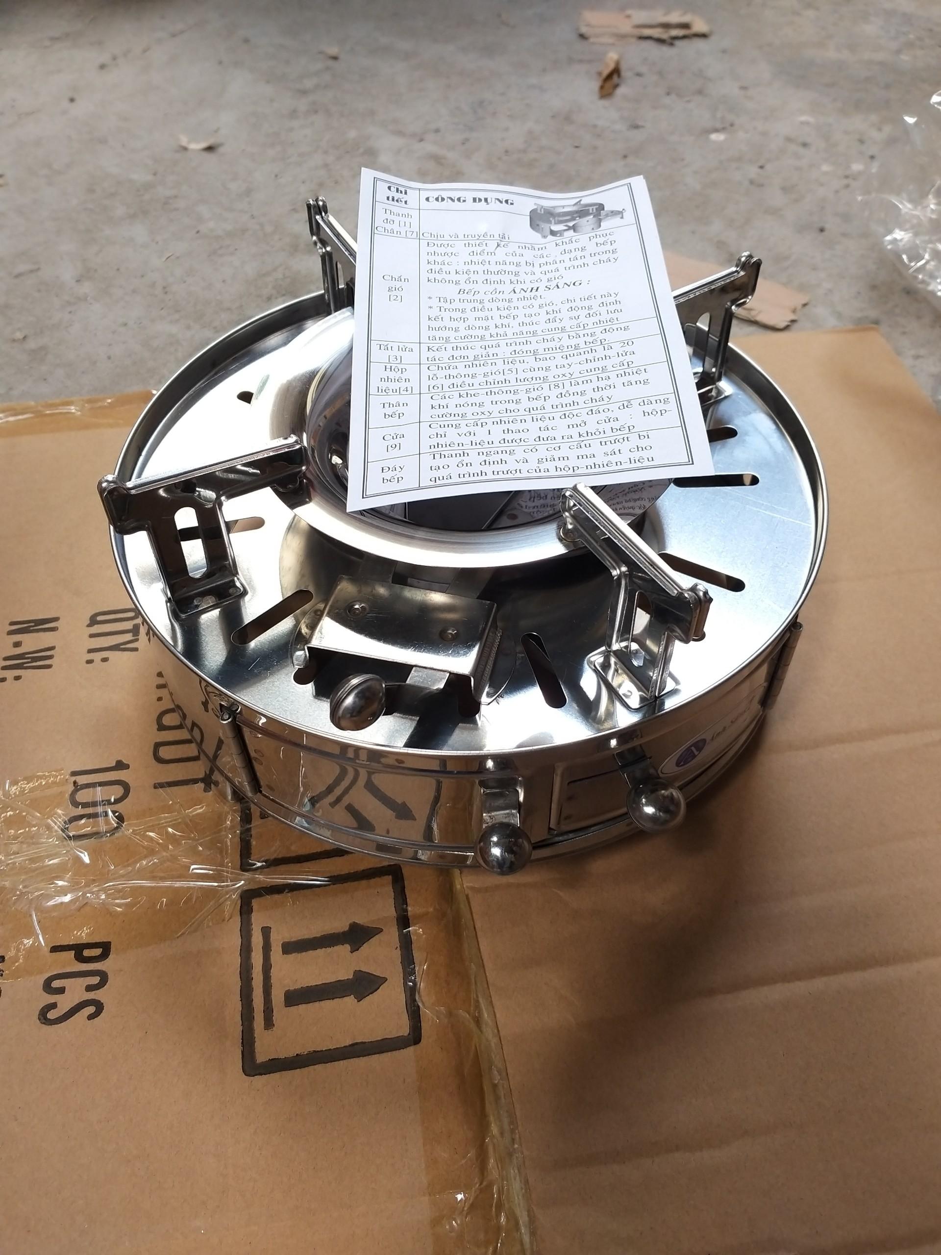 Bếp cồn inox cao cấp có chắn gió