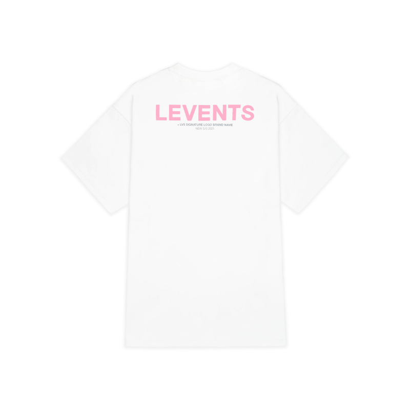 LEVENTS® Áo thun XL LOGO TEE - WHITE/PINK
