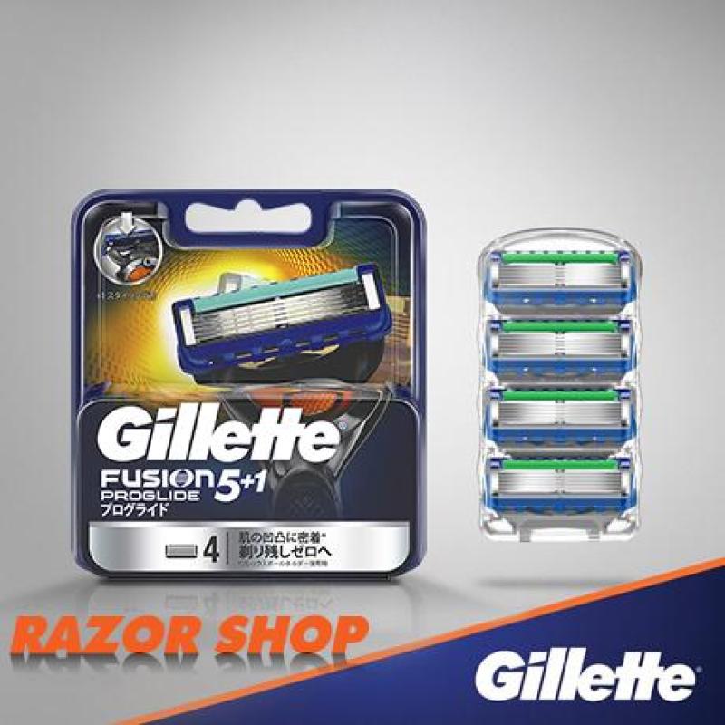 Lưỡi dao thay thế Gillette Fusion 5 + 1 Proglide, hàng nội địa Nhật, vỉ 4 lưỡi