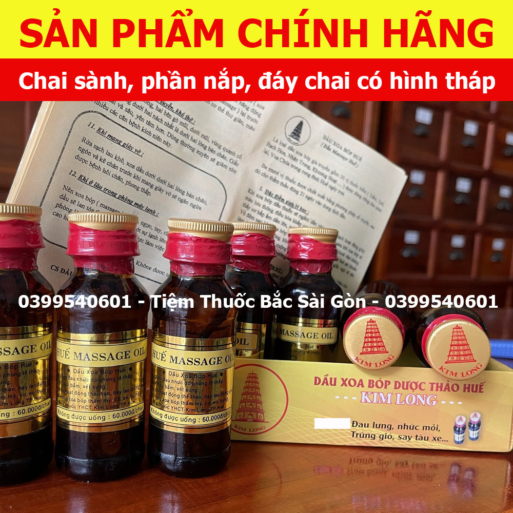 Dầu Massage Huế Kim Long Chai Sành (chính hãng, date mới)