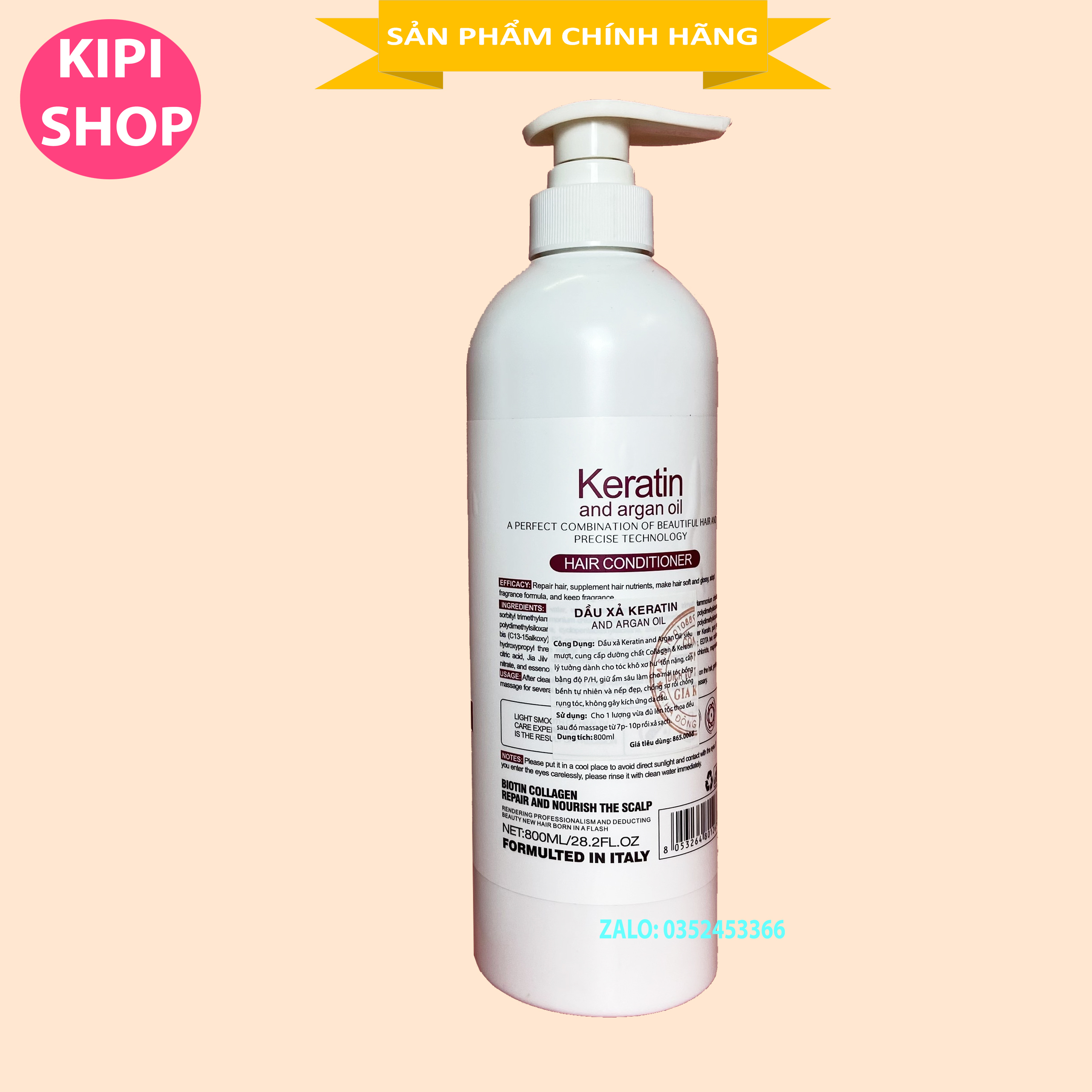 [Chính hãng] CẶP DẦU GỘI XẢ PHỤC HỒI KERATIN CLASS PRO 800ML X2