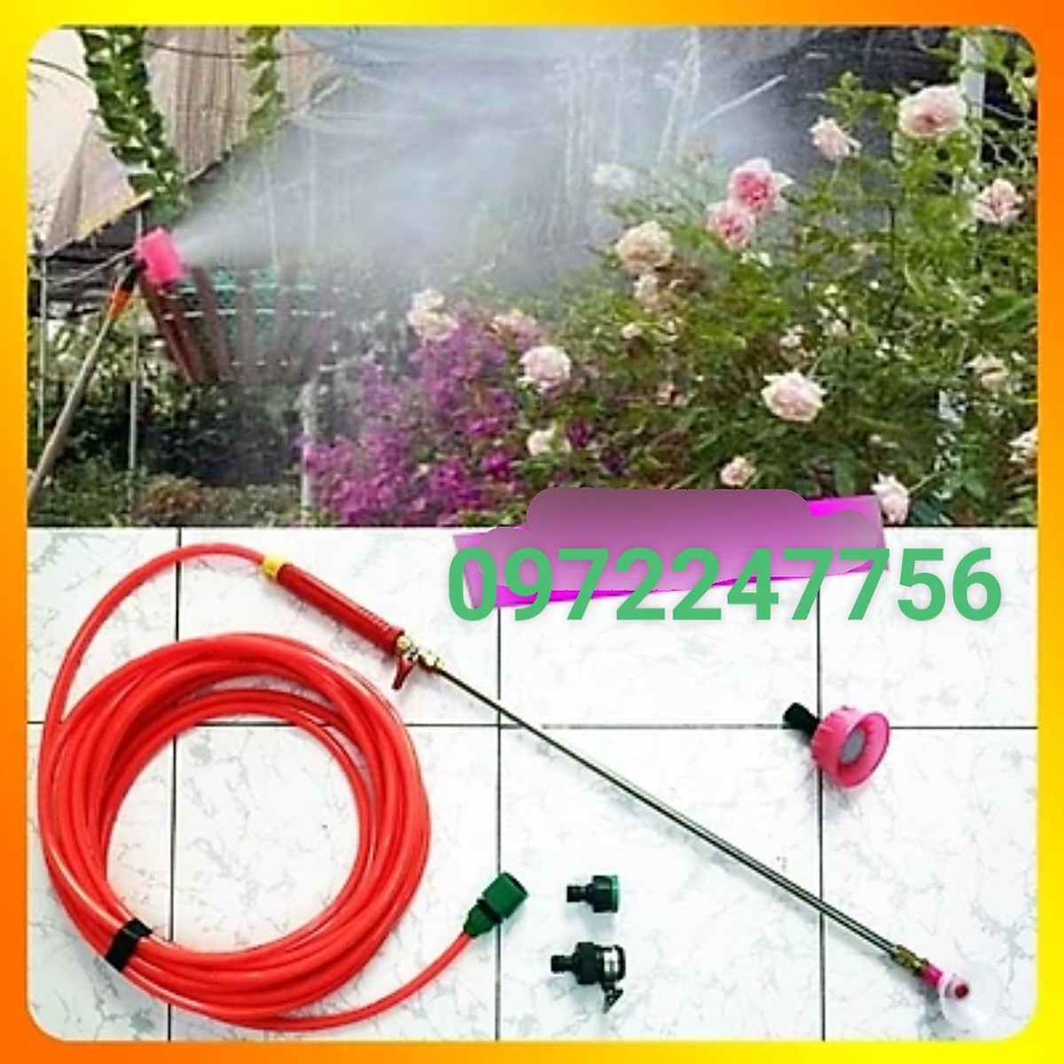 Cần tưới lan, cây cảnh- trọn bộ tưới phun sương lắp vòi nước