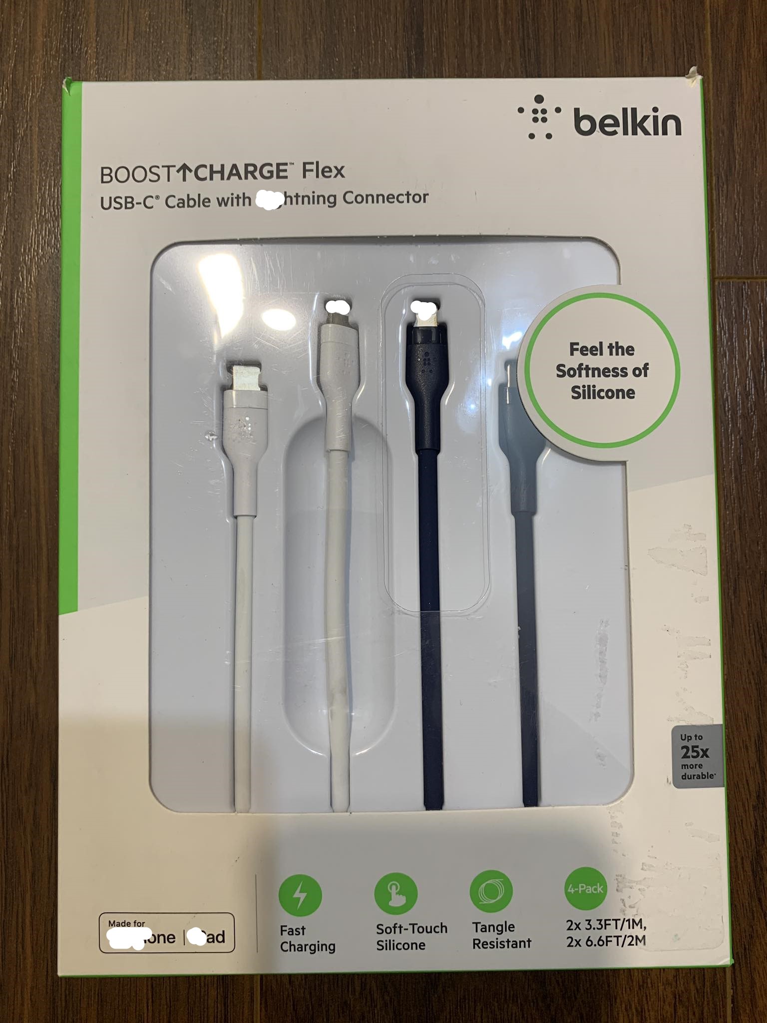 [Original] Cáp sạc nhanh Belkin Flex Type-c to LT silicone siêu mềm 1m 2m 30w
