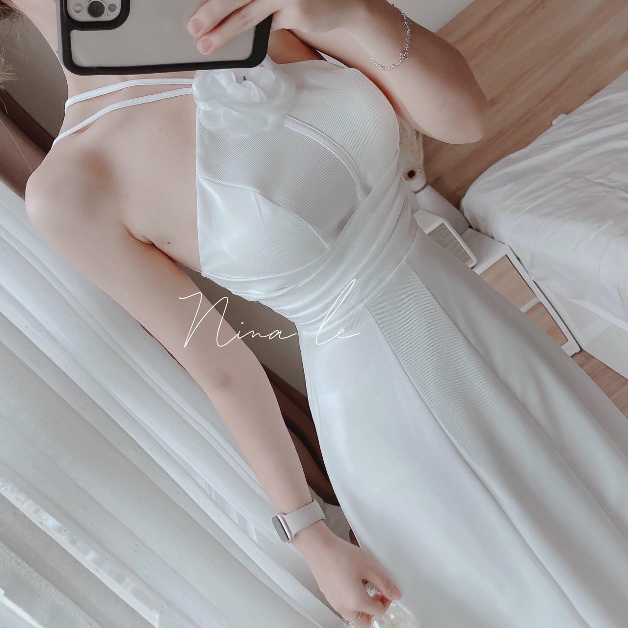 Đầm Cổ Đan Dây Kết Bông (có Mút)