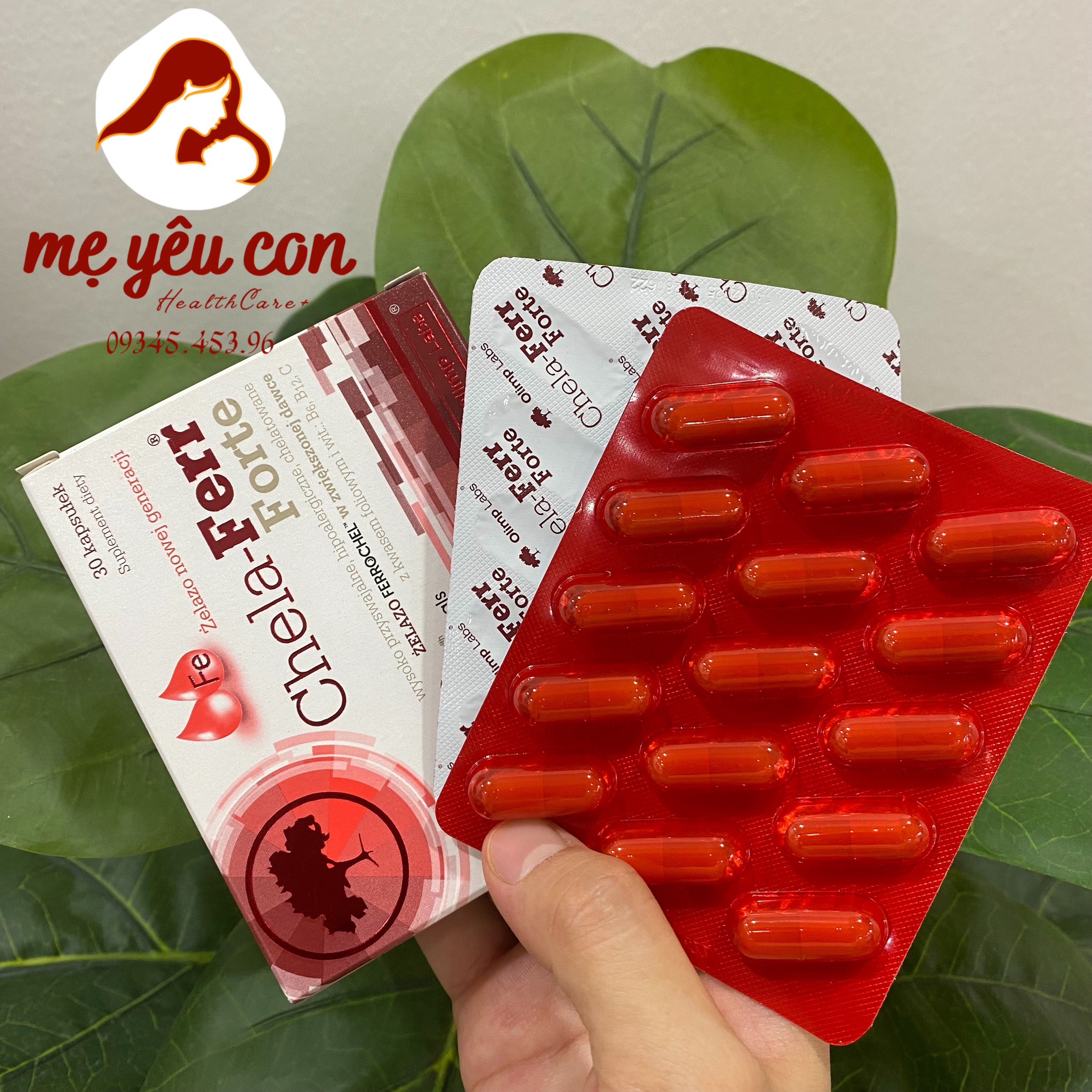 Sắt Chela-Ferr Forte – Hộp 30 viên sắt hấp thu nhanh dành cho bà bầu, mẹ bầu sau sinh, người thiếu máu