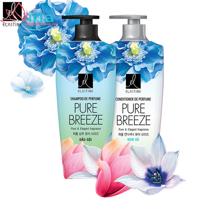 Combo gội xả nước hoa elastine de perfume pure breeze )