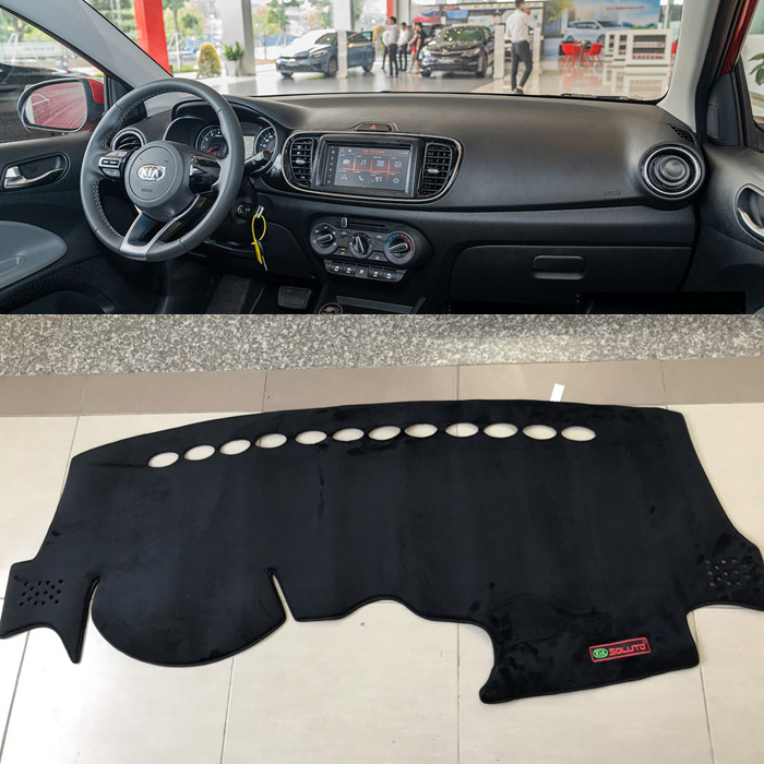 Thảm Taplo KIA SOLUTO 3 Lớp Loại 1 Chống Nóng SX Việt Nam 2019- 2020 Chất Liệu Nhung Mịn Chống Trượt