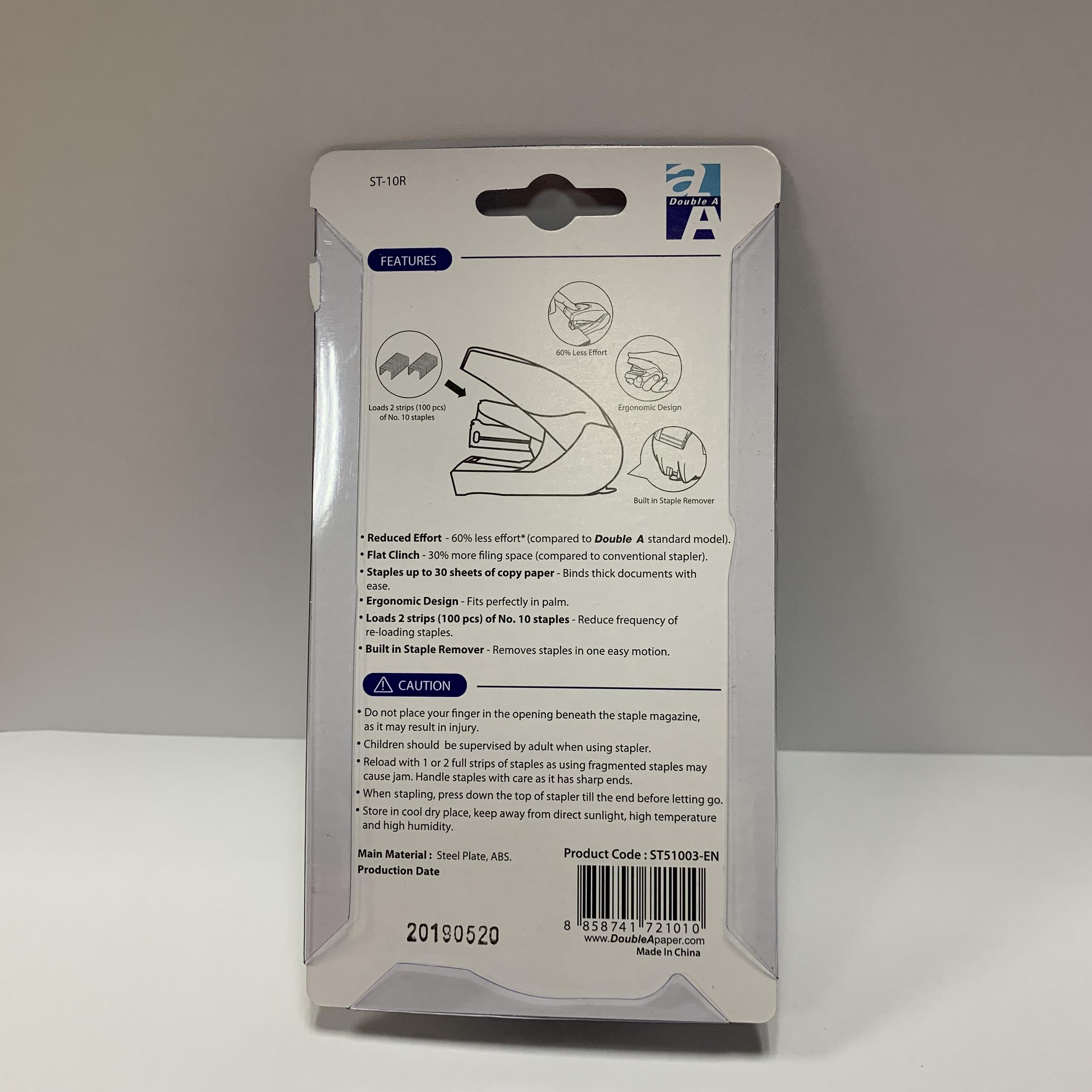 Double A Vỉ Dập Ghim Thông Minh Số 10 (1 Dập Ghim Thông Minh Số 10 + 1 Đinh Ghim Số 10)
