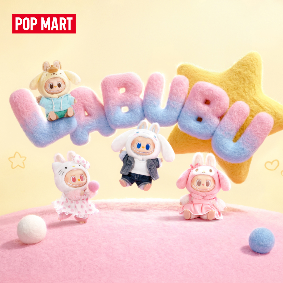 THE MONSTERS × Sanrio Characters Series-Vinyl Plush Pendant Blind Box