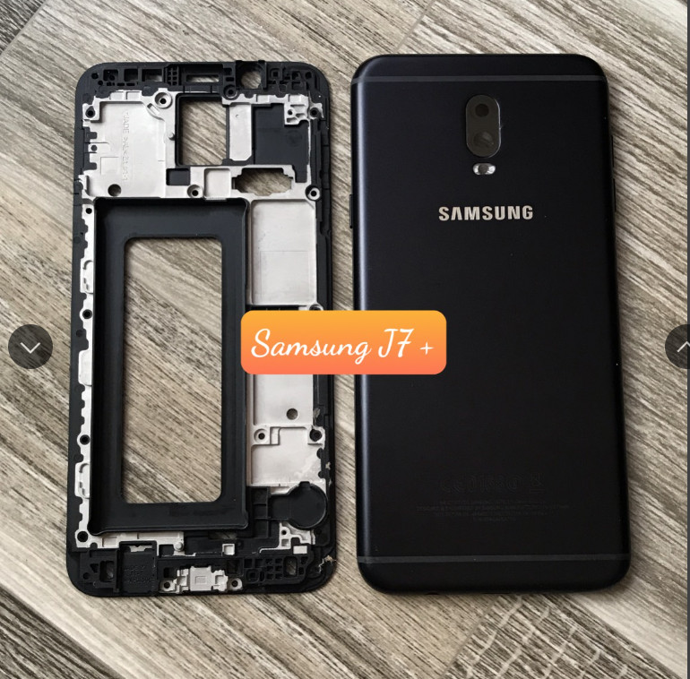 Bộ vỏ + sườn zin mới samsung J7+ / J7 Plus / C8