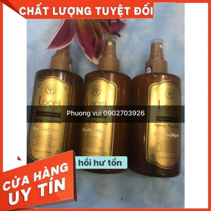 NƯỚC DUONG TOC , XỊT DUONG TOC   LACIE  HƯƠNG NƯỚC HOA MẦU NÂU 250ML DƯỠNG PHỤC HỒI TÓC HƯ TỔN ,CHỐNG KHÔ SƠ TRE NGỌN