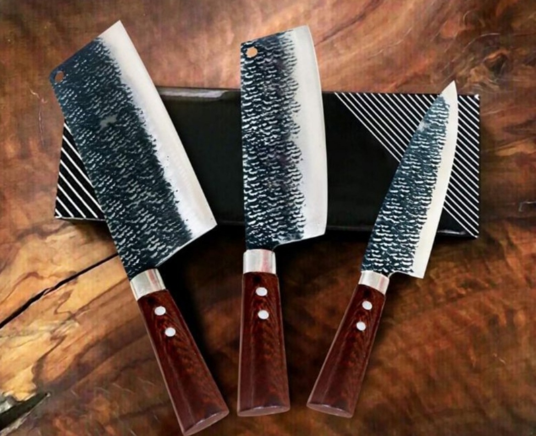 [ GIÁ SỐC ] Bộ 3 dao rèn thủ công từ nhíp ô tô