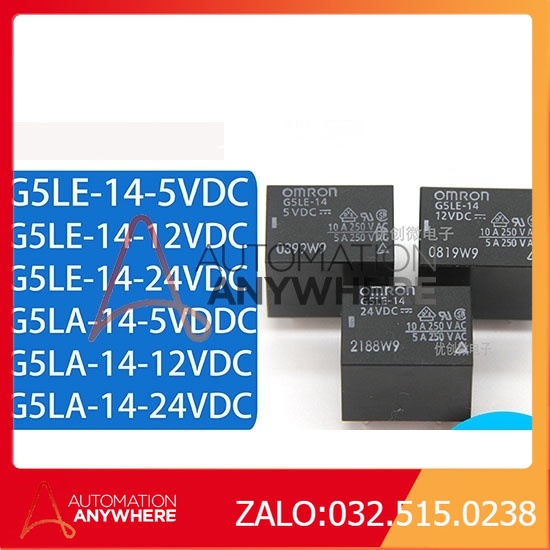 Relay rơ le omron g5la g5le-14 1a-cf 1-e 1a4-dc3v 5v 6v 9v 12v 24vdc