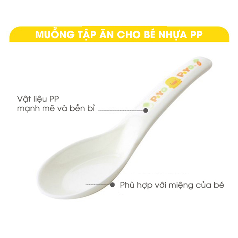Muỗng tập ăn cho bé nhựa PP Piyo Piyo