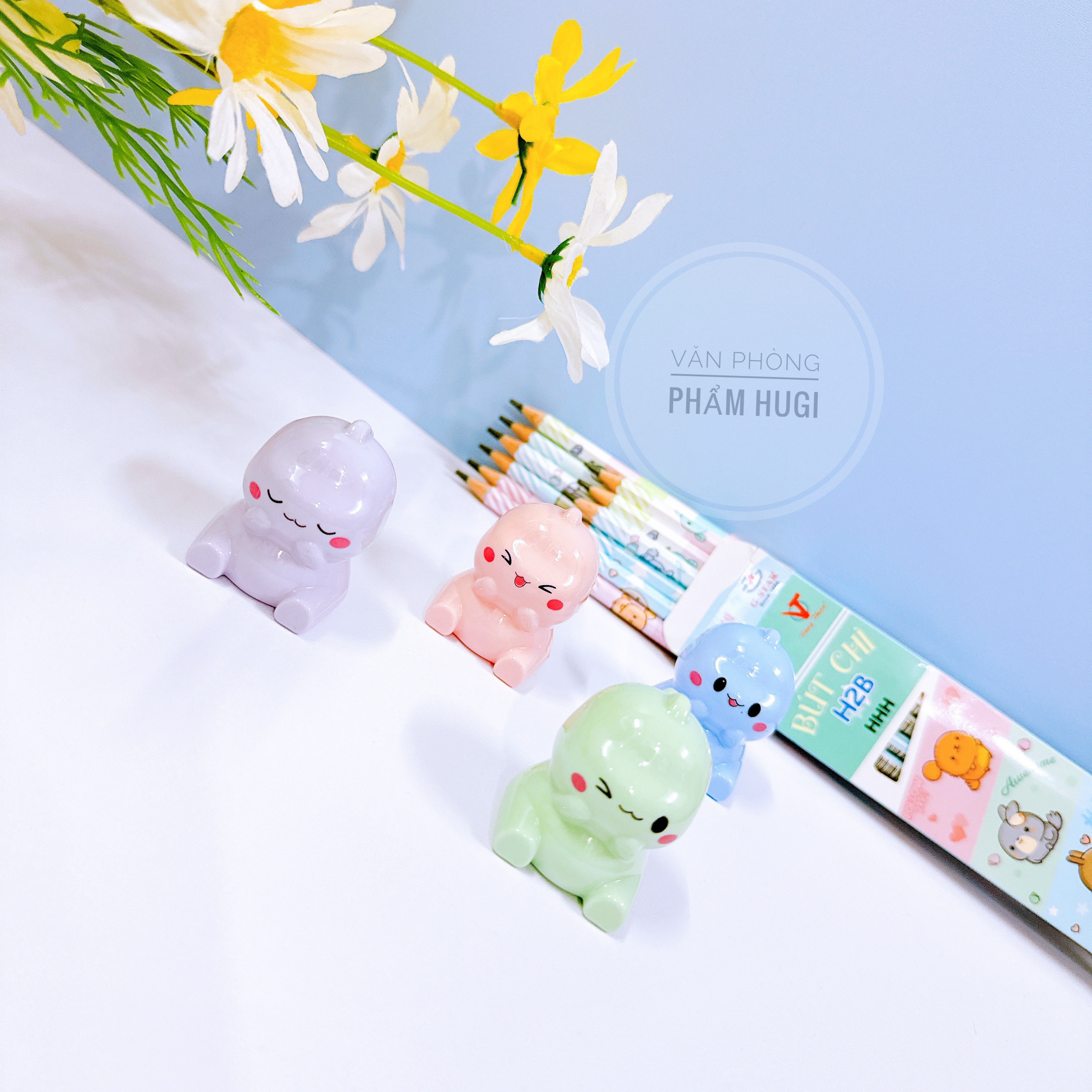 2 PCs cute dinosaur pencil sharpener