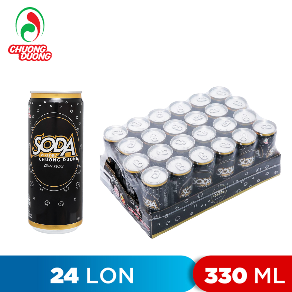 THÙNG 24 LON NƯỚC SODA CHƯƠNG DƯƠNG 330ML