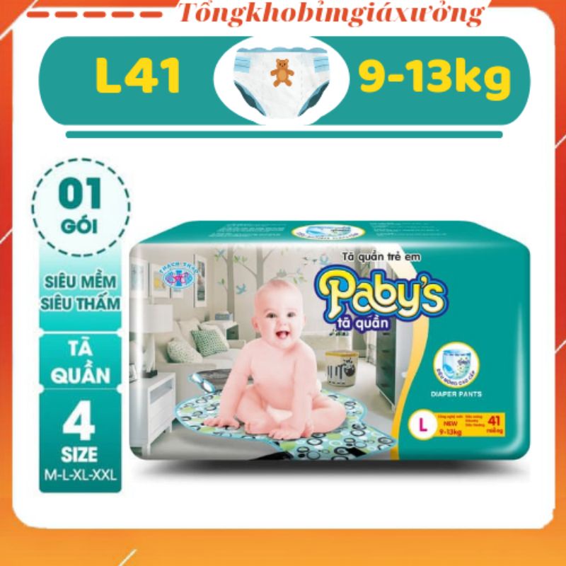 Bỉm quần paby's thạch thảo m44-l41-xl38-xxl36