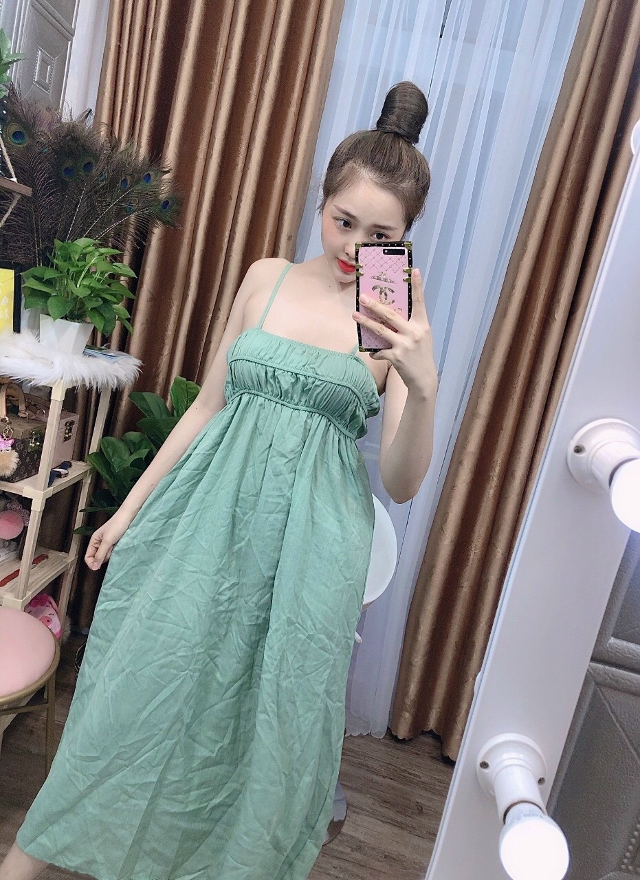 [ Siêu Phẩm ] Đầm Hai Dây Chun Ngực Siêu Dễ Thương ( kèm ảnh thật shop)