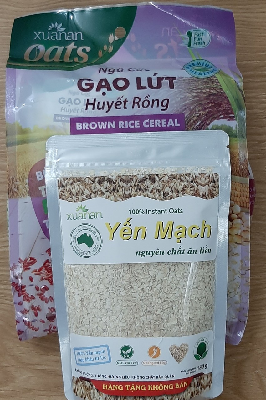 Combo Ngũ Cốc Yến Mạch 400G/16G*25gr + Gạo Lứt Huyết Rồng 400Gr/16g*25Gr