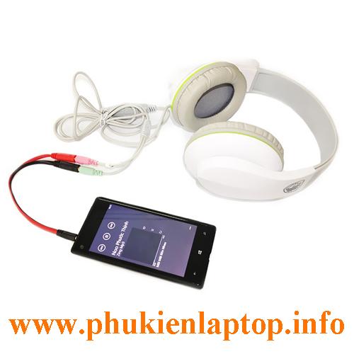 CÁP CHIA AUDIO 3.5MM ĐỰC RA 1 CỔNG MICRO VÀ 1 CỔNG LOA CÁI