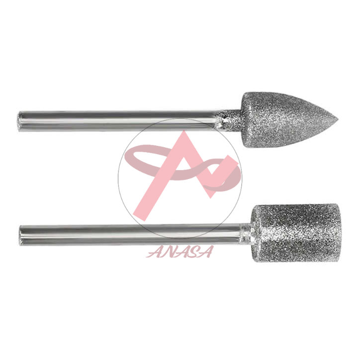 Bộ 2 Đầu Mài Kim Cương Trục 3mm ( 1 Mũi Trụ Và 1 Mũi Nhọn )