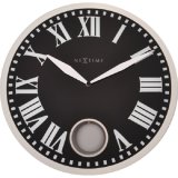 Đồng hồ treo tường NeXtime 8161 Romana Black 43cm (Đen)