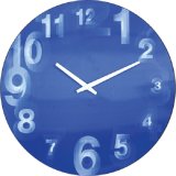 Đồng hồ treo tường NeXtime 3077BL 3D Blue 39cm(Xanh)