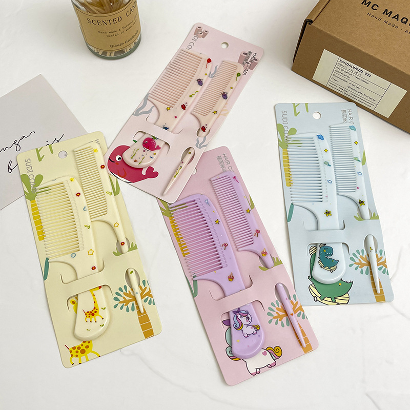 Set 2 lược chải tóc hoạt hình dễ thương